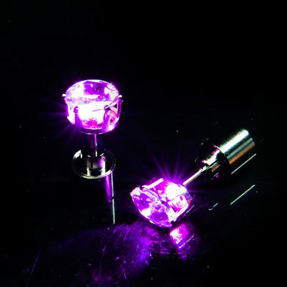 1/5Pair LED Earring Bar Club Glowing Earring Girl Women Ear Accessories Light up Bling Ear Stud Gogo Dance Fashion Jewelry