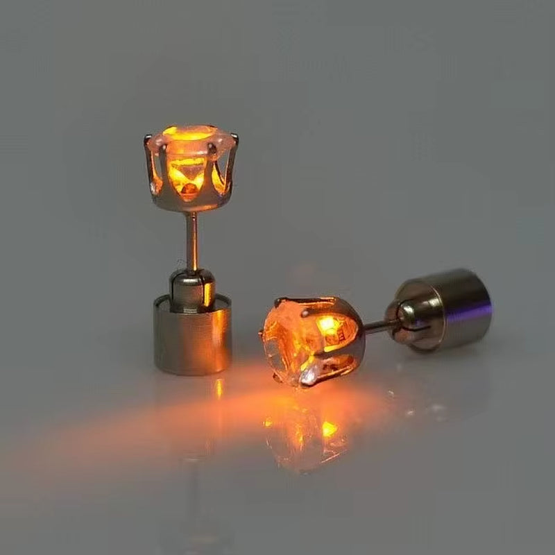 1/5Pair LED Earring Bar Club Glowing Earring Girl Women Ear Accessories Light up Bling Ear Stud Gogo Dance Fashion Jewelry