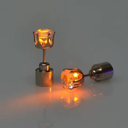 1/5Pair LED Earring Bar Club Glowing Earring Girl Women Ear Accessories Light up Bling Ear Stud Gogo Dance Fashion Jewelry