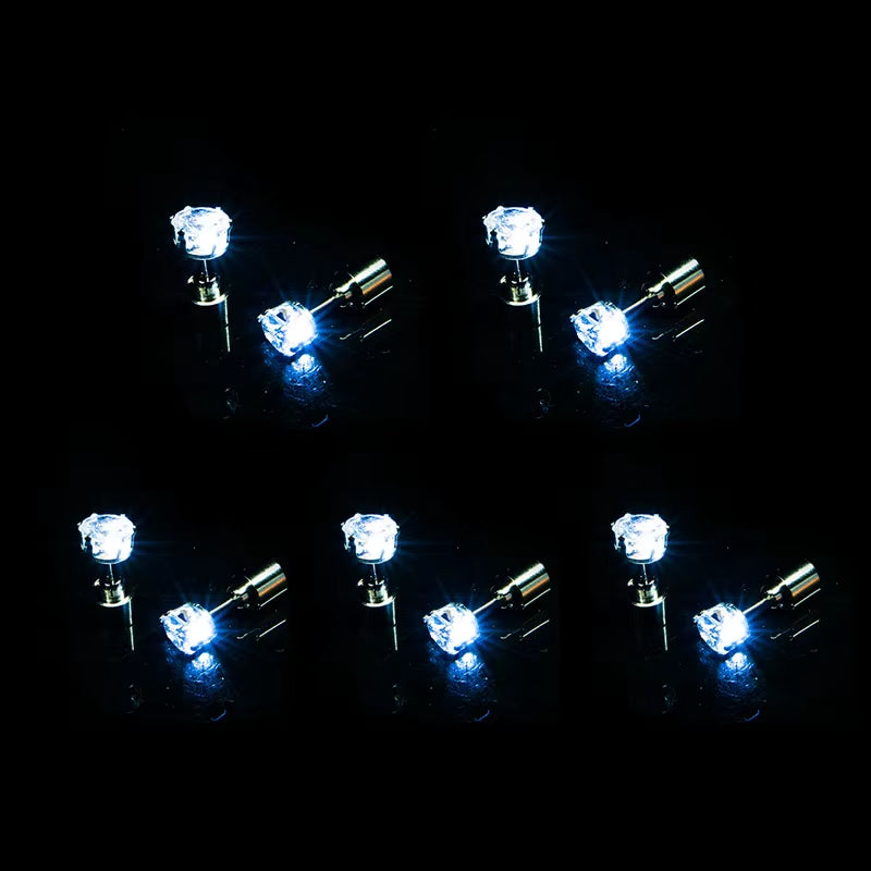 1/5Pair LED Earring Bar Club Glowing Earring Girl Women Ear Accessories Light up Bling Ear Stud Gogo Dance Fashion Jewelry