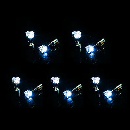1/5Pair LED Earring Bar Club Glowing Earring Girl Women Ear Accessories Light up Bling Ear Stud Gogo Dance Fashion Jewelry