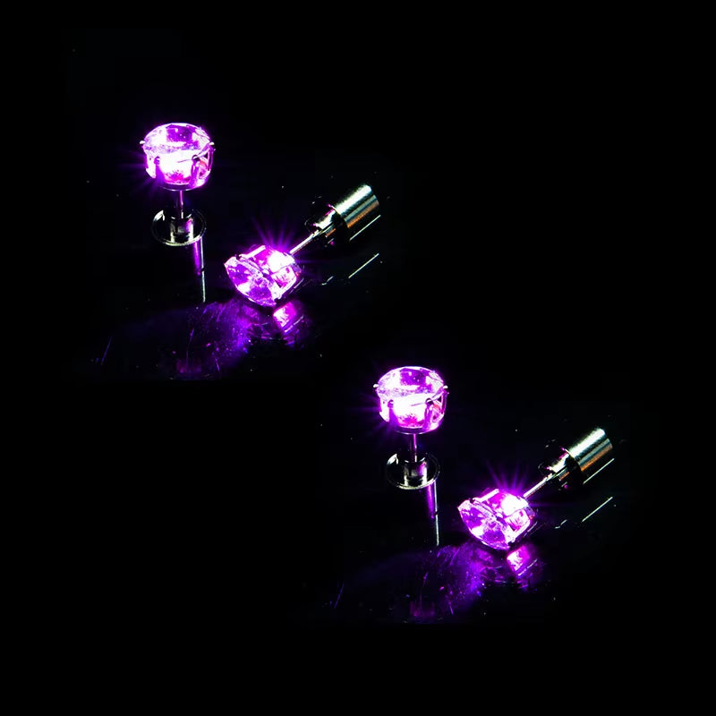 1/5Pair LED Earring Bar Club Glowing Earring Girl Women Ear Accessories Light up Bling Ear Stud Gogo Dance Fashion Jewelry