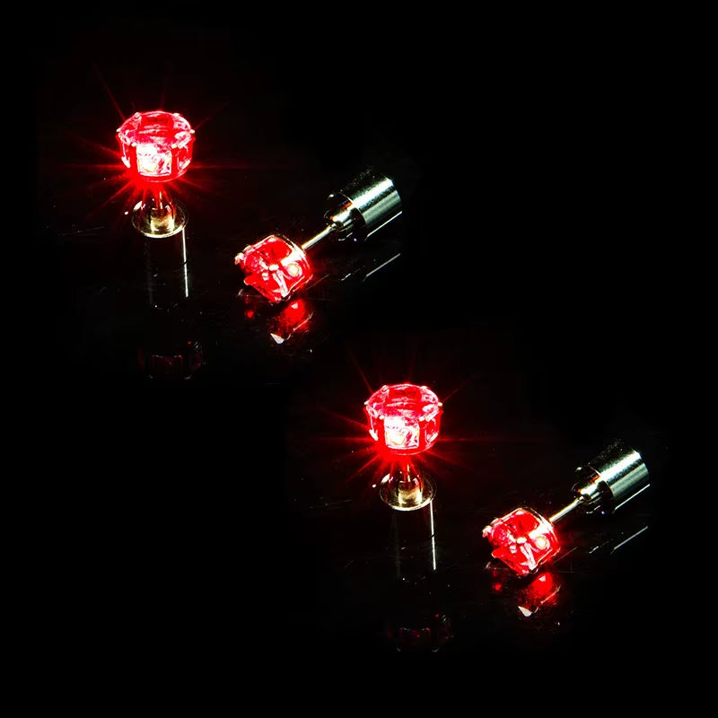 1/5Pair LED Earring Bar Club Glowing Earring Girl Women Ear Accessories Light up Bling Ear Stud Gogo Dance Fashion Jewelry