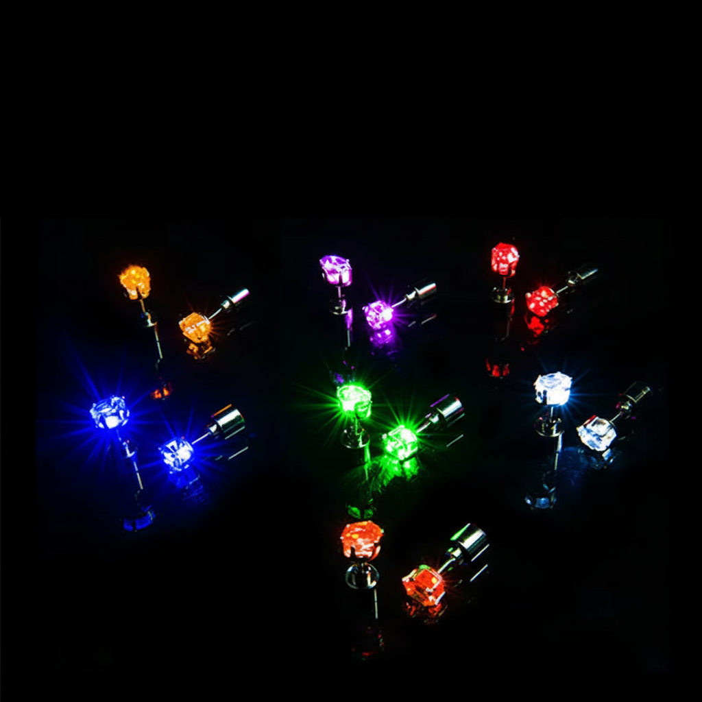 Pendientes LED luminosos - Fotografía profesional de producto