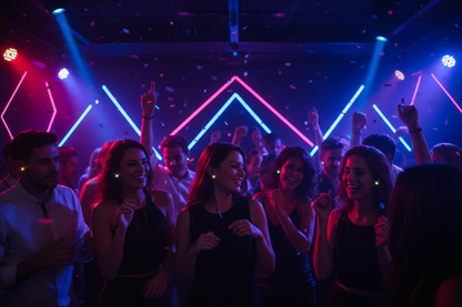 LED Earrings at nightclub party